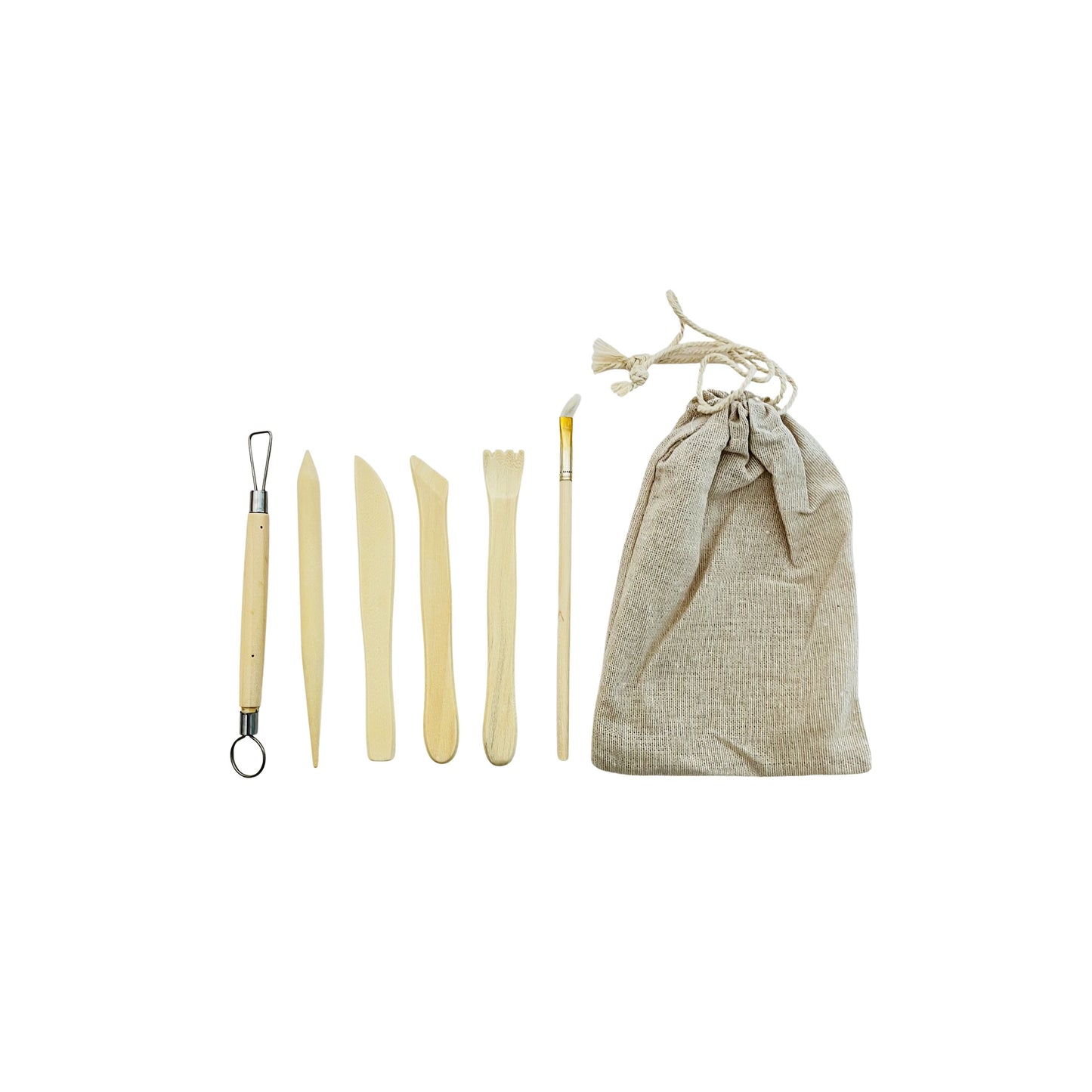 Set herramientas de madera para modelar arcilla - Kit Inicia