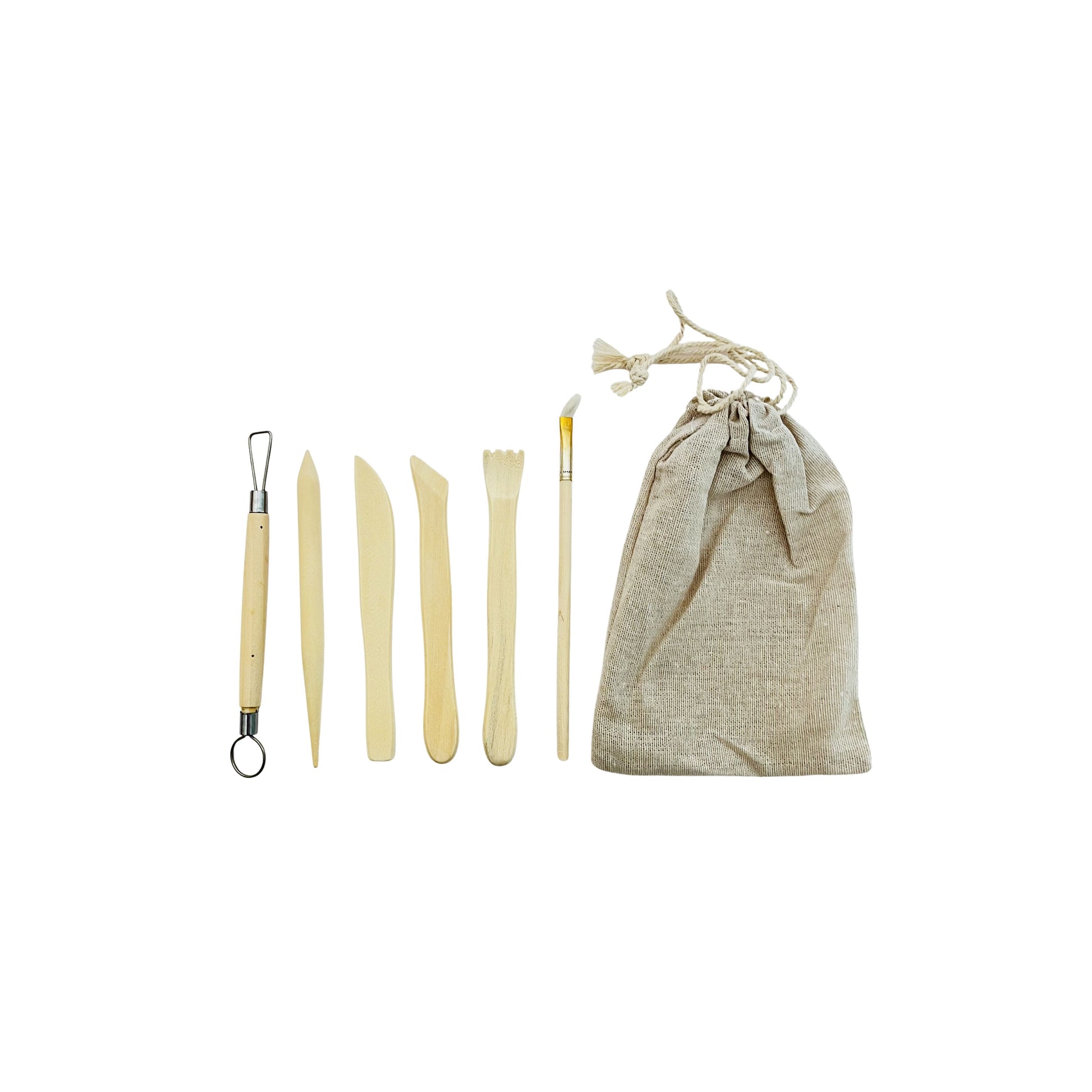 Set herramientas de madera para modelar arcilla - Kit Inicia