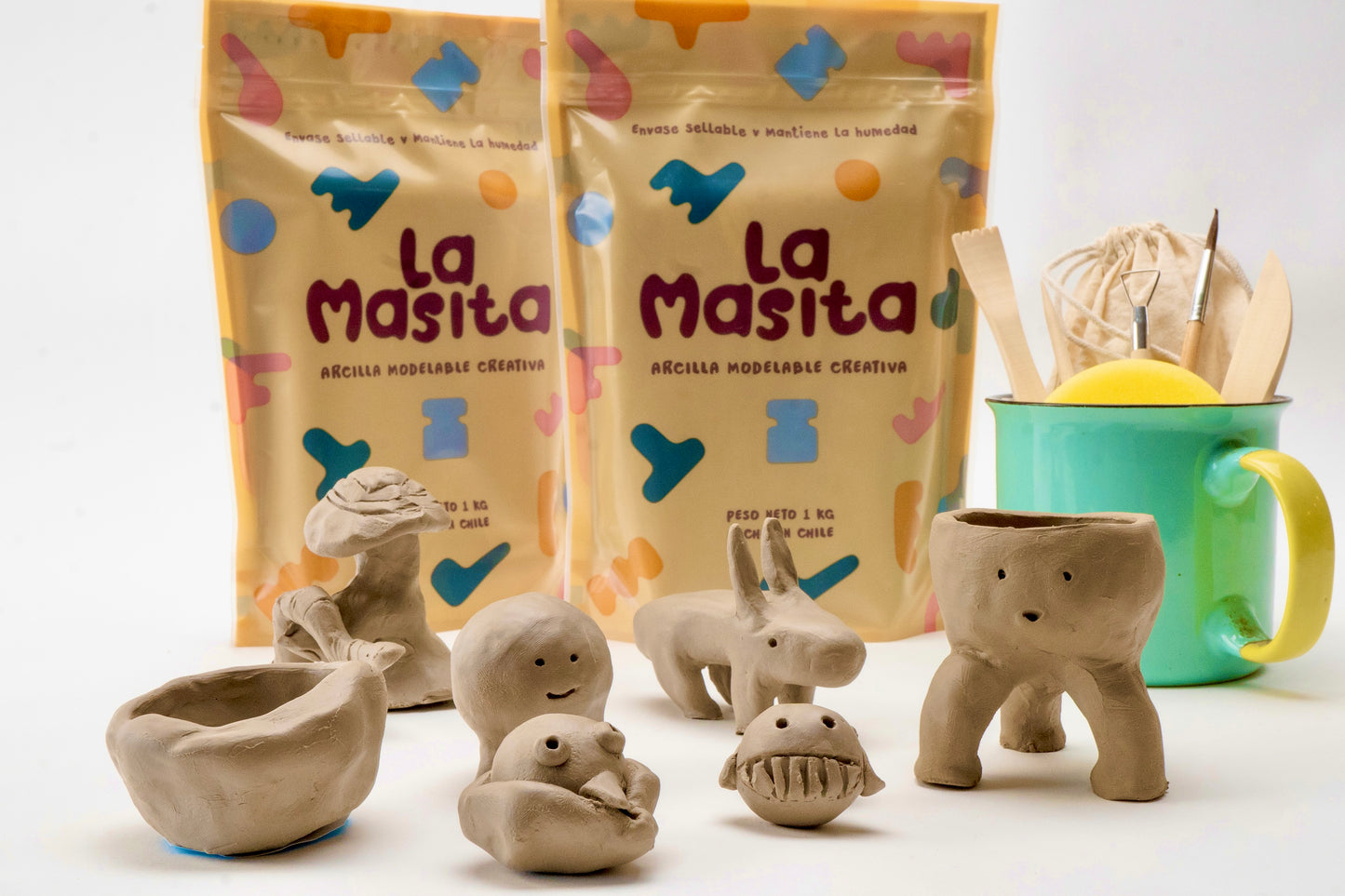 Pack 6 bolsas arcilla 1 kilo